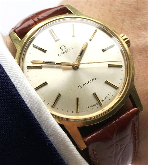 omega geneve gold watch price|vintage omega geneve automatic watches.